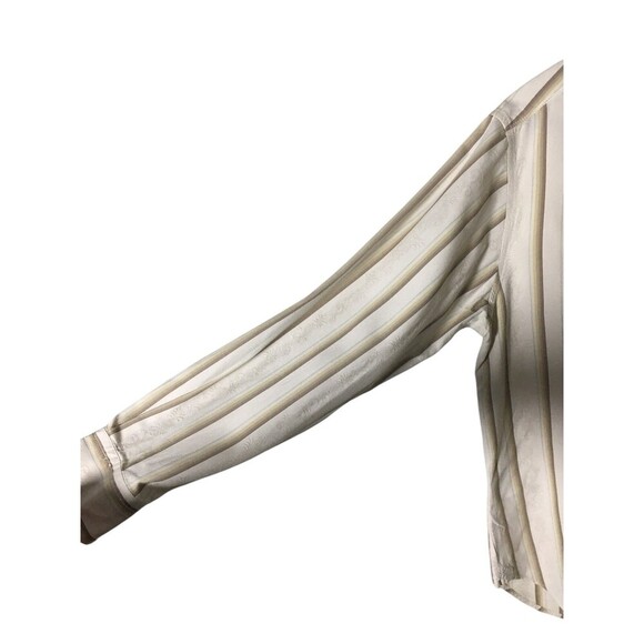 Tommy Bahama Shirt Men's Size Small Beige Brown Silk Cotton Blend Button Up - Picture 5 of 7